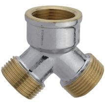 Ms 2-wege-verteiler, Chrom, 3/4ig X 3/4ag - Kirchhoff