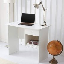 Raygar - Computer Desk With Drawer And Open Storage Space - White