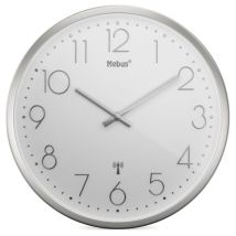 19776 Funk Wanduhr 25 Cm X 4 Cm Silber Leisegang-uhrwerk - Mebus