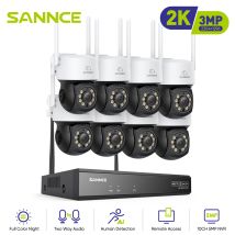 Kit Videosorveglianza 10ch Wireless 3mp Telecamere Visione Notturna Avviso E-mail Wifi Telecamere Sicurezza Sistema - Sannce