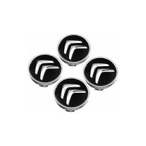 Wheel Center 4 X 60mm Citroën Badge Logo Black Hub Cap Other Auto Spare Parts