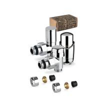 Apm - Chromfarbenes Thermostat-einrichtungsventil-set Mit Kupferrohrans 100kc 015 R 12chluss Chrom