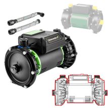 Salamander Pumps - Salamander Right Rhp75 Twin Impeller Shower Pump Whole House 2.0 Bar Positive