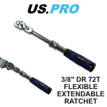Us Pro - 3/8'' Ratchet Telescopic Flexi Head Reversible Quick Release Wrench 5162