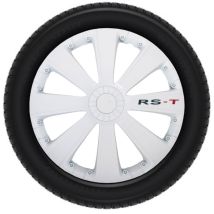 Juego de tapacubos 15 pulgadas RS-T Blanco – Tapacubos universales para llantas de acero