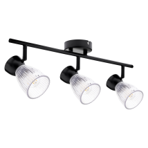 Deckenleuchte SPOT BEST – 3xE14 – Schwarz – Metall und Glas – Bewegliche Gelenke – Austauschbare Lichtquelle