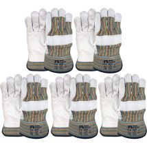 Vasalat Guanti Da Lavoro Staffl In Pelle Bovina, Classici, Taglia 10,5, 5 Paia