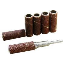 6 Tambores Abrasivos Ø 9 Mm + Soporte Maxicraft