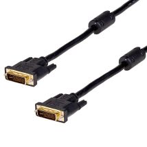 Cable Dvi-i Akyga Ak-av-02 (24+5) Chapado En Oro, 1,8 M, Negro