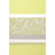 Deko Trends Oleander 6237017 66 – tenda Tab-top, Plastica, Colore: Écru/verde/tortora, 245 x 146 x 0.1 cm