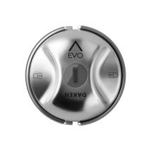 Daken – Cerradura antirrobo Saturn Evo – Acero inoxidable – 80 mm ancho – 7 mm diámetro – 2 llaves – Hecho en Italia