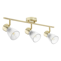 Lampada da soffitto 3xE14 SPOT BEST – Metallo e vetro – Colore nero e oro satinato – Illuminazione elegante per interni