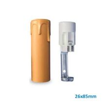 Portalampada + Coprilume E14 26x85mm Crema Gsc 2203363