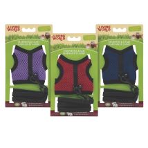 Arnés de seguridad ajustable para mascotas – Poliester suave y ligero – Con sistema de sujeción velcro – Living World