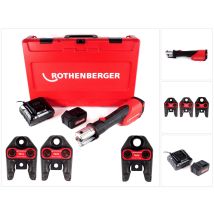 Rothenberger - Romax 4000 Elektrohydraulische Fitting - Pressmaschine Set Basic Mit Pressbacken Th 16-20-26 Mm