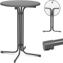 Mesa De Bar Alta - Ø 80 Cm - Plegable - Gris