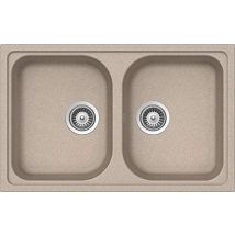 Lavello Cucina Lithos N200s 2 Vasche Small, Materiale Cristalite , Avena, 790x500mm - Schock