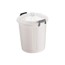 Tommy 21 Liter Mülleimer – Abfallbehälter aus Kunststoff – Grau – 34 x 33 x 42 cm