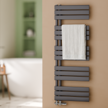 S'Afielina - Badheizkörper Handtuchheizkörper Anthrazit Flach Paneel Seitenanschlusss Heizkörper Für Bad 1320x500mm 661 Watt