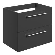 Signature - Aalborg Wall Hung 2-drawer Vanity Unit 590mm Wide - Anthracite Gloss