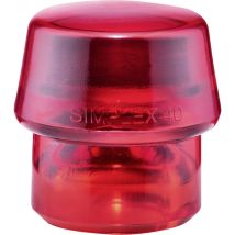 Erwin Halder – Testa di martello SIMPLEX 40 mm – Plastica rossa, 60 g, Durezza 70 Shore D – Utensile per assemblaggio e riparazione