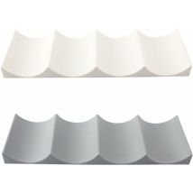 Ahlsen Soporte Para Botellas De Refrigerador, Paquete De 2 Alfombrillas De Almacenamiento Para Botellas, Estante De Botellas De Plástico Apilable, 