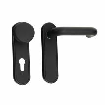Brandschutzknopf- und Griffplatten-Set 1.07070.28.0 – CISA – Schwarz – 72 mm – Widerstandsfähig und langlebig