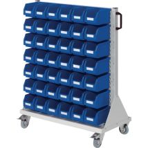 Rollwagen Rastermobil H1230xb1.000xt500mm Lichtgrau Kastenxgr.42xgr.6 - 7024.53.0713 - Rasterplan
