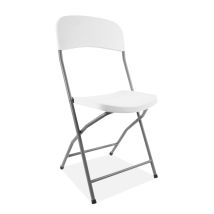 Aga Campingstuhl Mr6125 Weiß Klappstuhl Mit Starker Metallrahmen Faltbarer Stuhl Bürostuhl Platzsparender Schreibtischstuhl Für Gast, 120kg Belastbar