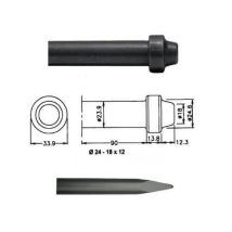 Puntero 350MM redondo 24x12 estriado – 8427527604207