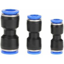30 Pcs Raccords Pneumatiques Droit 10mm 8mm 6mm Raccords De Tuyaux Push Connecteur Droit Pneumatique Raccords De Fixation À Dégagement Rapide