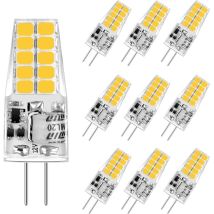Bombilla Led G4 De 3w, Blanco Cálido 3000k, 350lm, Reemplaza Bombillas Halógenas De 20w/35w, 12v Ca/cc, Sin Parpadeo, No Regulable, Ángulo De Haz De 