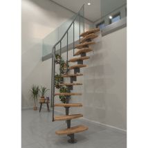 Minka Raumspartreppe Monte Carlo 35 - 293,8cm Geschosshöhe Buche Grau