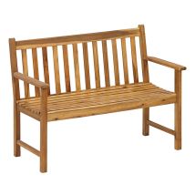 Panchina da Giardino Mykonos 2 Posti in Legno di Acacia FSC Marrone – 120 x 89 x 61 cm