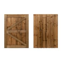 Arbor Garden Solutions - Featheredge Wooden Garden And Side Gates, Fully Framed And Capped (v2)(h-1200, W-1175, Brown Finish)