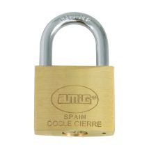 Candado 2-30 Latón Mate – Doble cierre – 2 llaves – Seguridad alta – AMIG
