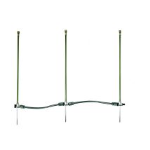 Großflächiges Nebeltrio – Sprühnebelbewässerung – Aluminium, Messing – Höhenverstellbar 85-155 cm – 2 x 2 m PVC-Schläuche