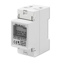 Medidor Electrónico Monofásico Medidor De Consumo De Energía Para Riel Din 230v Lcd 2p - Qoltec