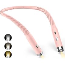 Forehill – Rechargeable Neck Reading Light – 3 Brightness Levels – Warm, Natural, And White Light – 360° Foldable – Usb Led Reading Light