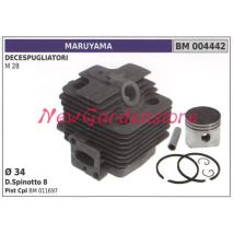 Cilindro Pistone Segmenti Maruyama Motore Decespugliatore M 28 004442