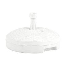 Base per ombrellone in polipropilene 20 lt bianco – 45 x 15 cm – D.21mm-D.30mm – GARDENEAS