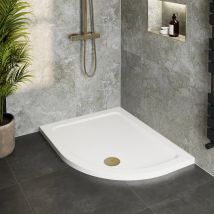 1000 X 800mm Low Profile Offset Quadrant Shower Tray And Waste - Right Hand