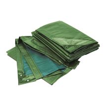 Bache de protección 150 g/m² 2 x 3 m impermeable – Resistente a rayos UV y heladas – Reutilizable
