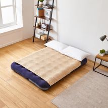 Neo Double Raised Flocked Airbed Inflatable Guest Camping Blow Up Mattress Air Bed