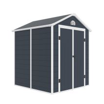 Gartenhaus Aus Harz Gardiun New Donna 3,57 M² 190x192x226 Cm Mit Seitenfenster Und 2 Türen 120x183 Cm Anthrazitgrau