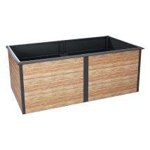 Zelsius - Huerto Elevado Para Jardín O Balcón Antracita Ral 7016 200 X 100 X 77 Cm, Efecto Madera