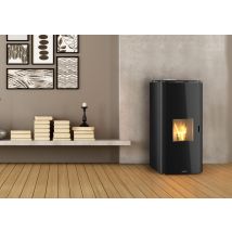 Termo Stufa A Pellet 22,8 Kw Idra24 Schuster Unical Bianca Autopulente 5 Stelle