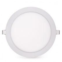 Pannello Led Rotondo Slim 12w Ip20 Incasso Faro Completo Driver Bianco Downlight Calda 3000k