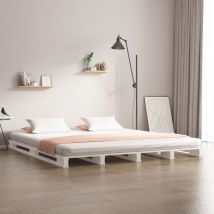Cama De Palets De Madera Maciza De Pino 160x200 Cm Vidaxl