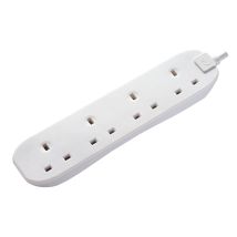 Extension Lead 240 Volt 4 Gang 13 Amp White 5 Metre Mstbfg5